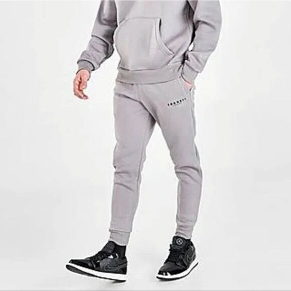 XL LONDON SONNETTI GRAY BLACK THICK LOOSE GRAY BLACK JOGGERS EXTRA LARGE - Picture 1 of 1